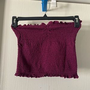 Plum Runched Tube Top